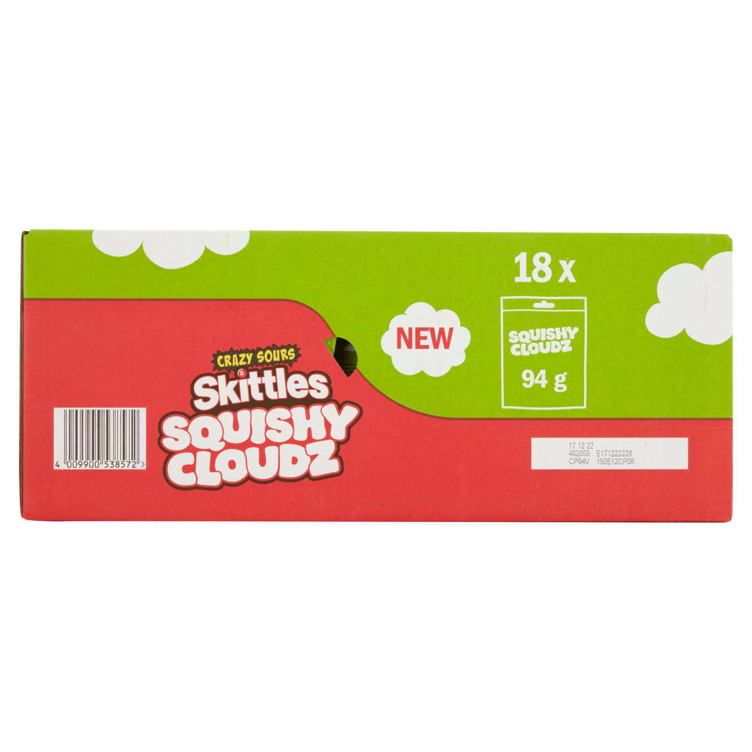 Skittles Squishy Cloudz Crazy Sours Sweets Pouch Bag 94g - UK Food & Drink - 4009900538589