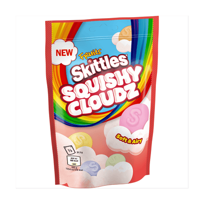 Skittles Squishy Cloudz Fruits Sweets Pouch Bag 94g - UK Food & Drink - 4009900538541