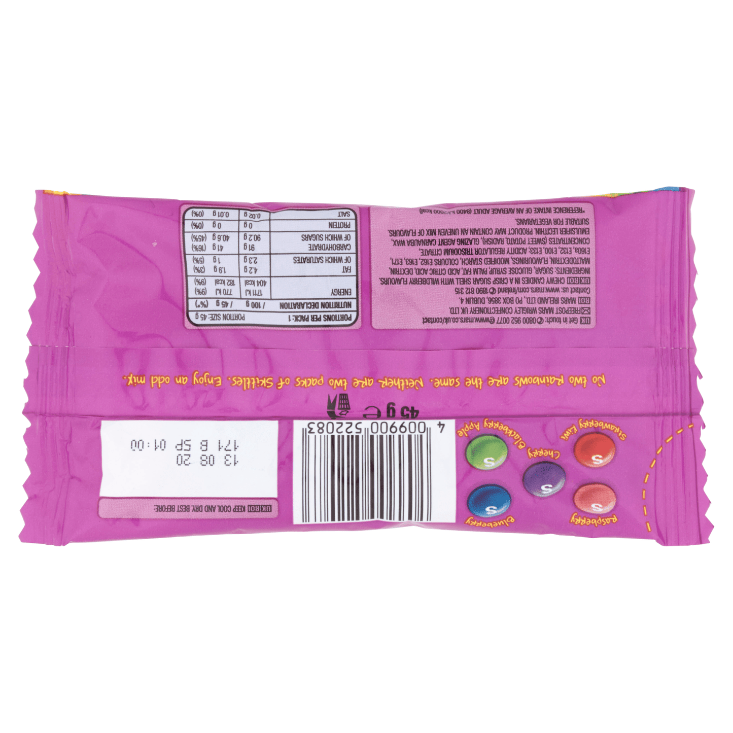 Skittles Wild Berry Flavour 45g - UK Food & Drink - 4009900522083
