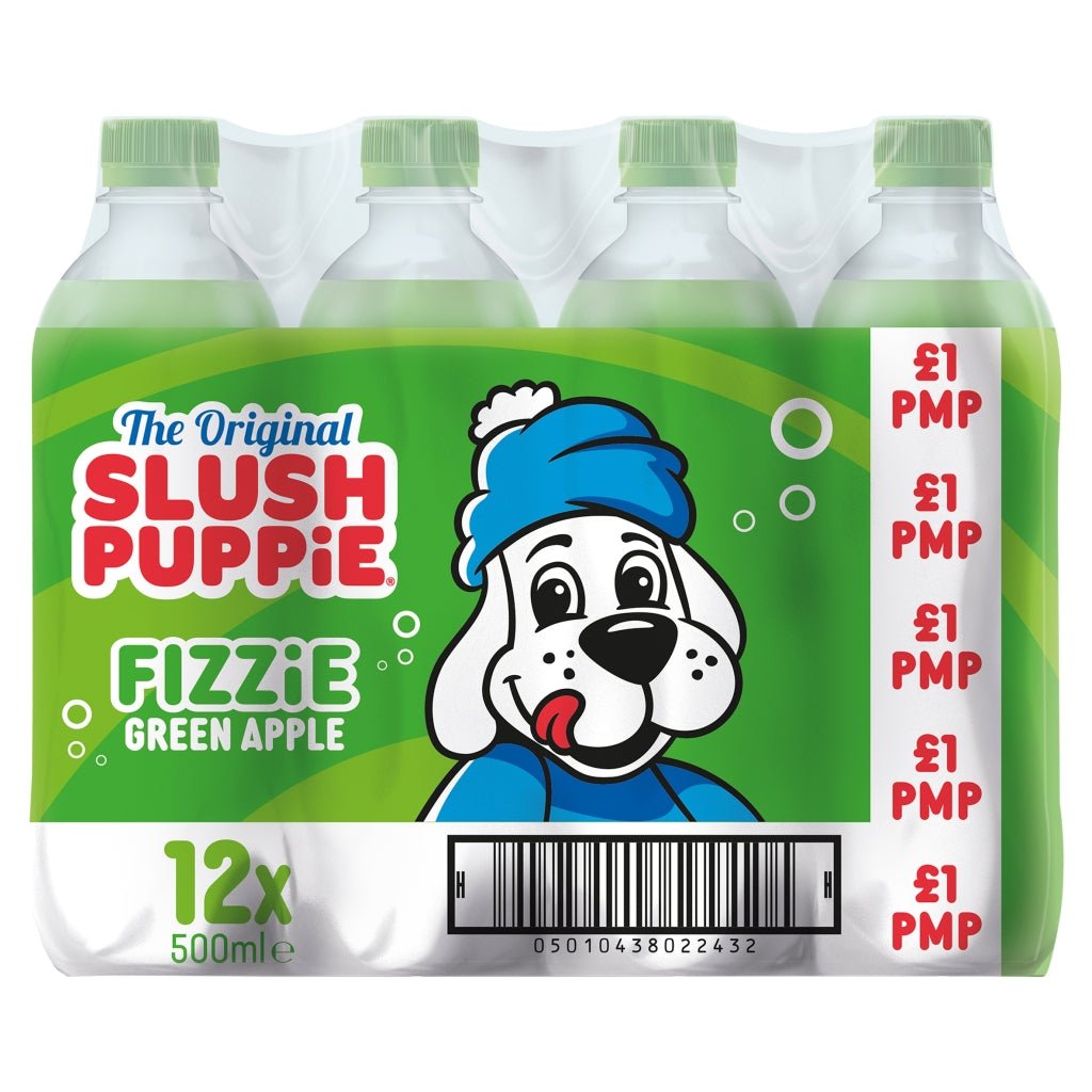 Slush Puppie The Original Fizzie Green Apple 500ml - UK Food & Drink - 5010438022395