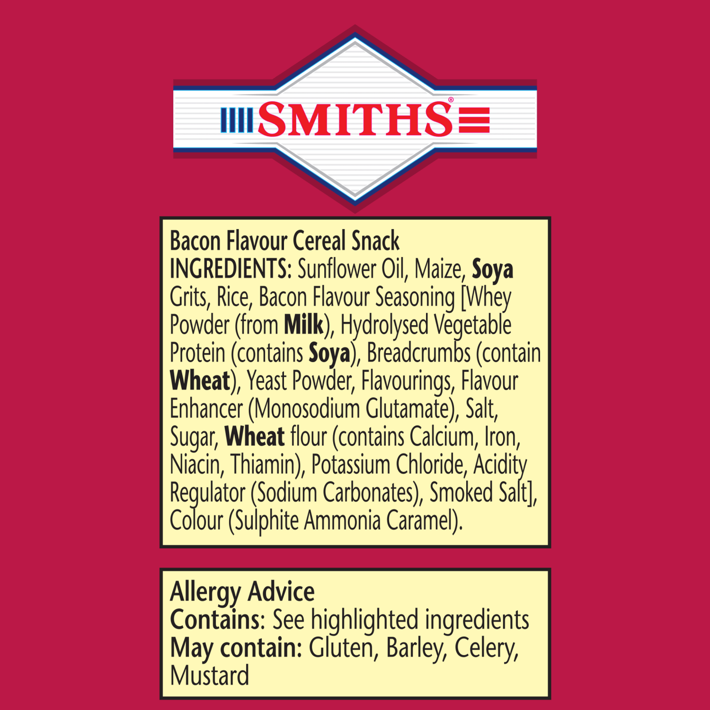 Smiths Fries Bacon Snacks Crisps 24g - UK Food & Drink - 5000328133034