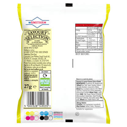 Smiths Fries Scampi & Lemon 27g - UK Food & Drink - 5000328149035