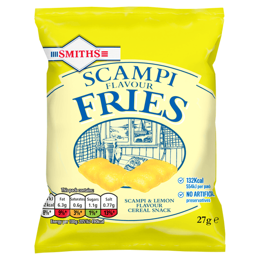 Smiths Fries Scampi & Lemon 27g - UK Food & Drink - 5000328149035