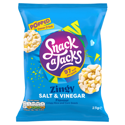 Snack a Jacks Salt & Vinegar Rice Cakes Crisps 23g - UK Food & Drink - 5000328111780