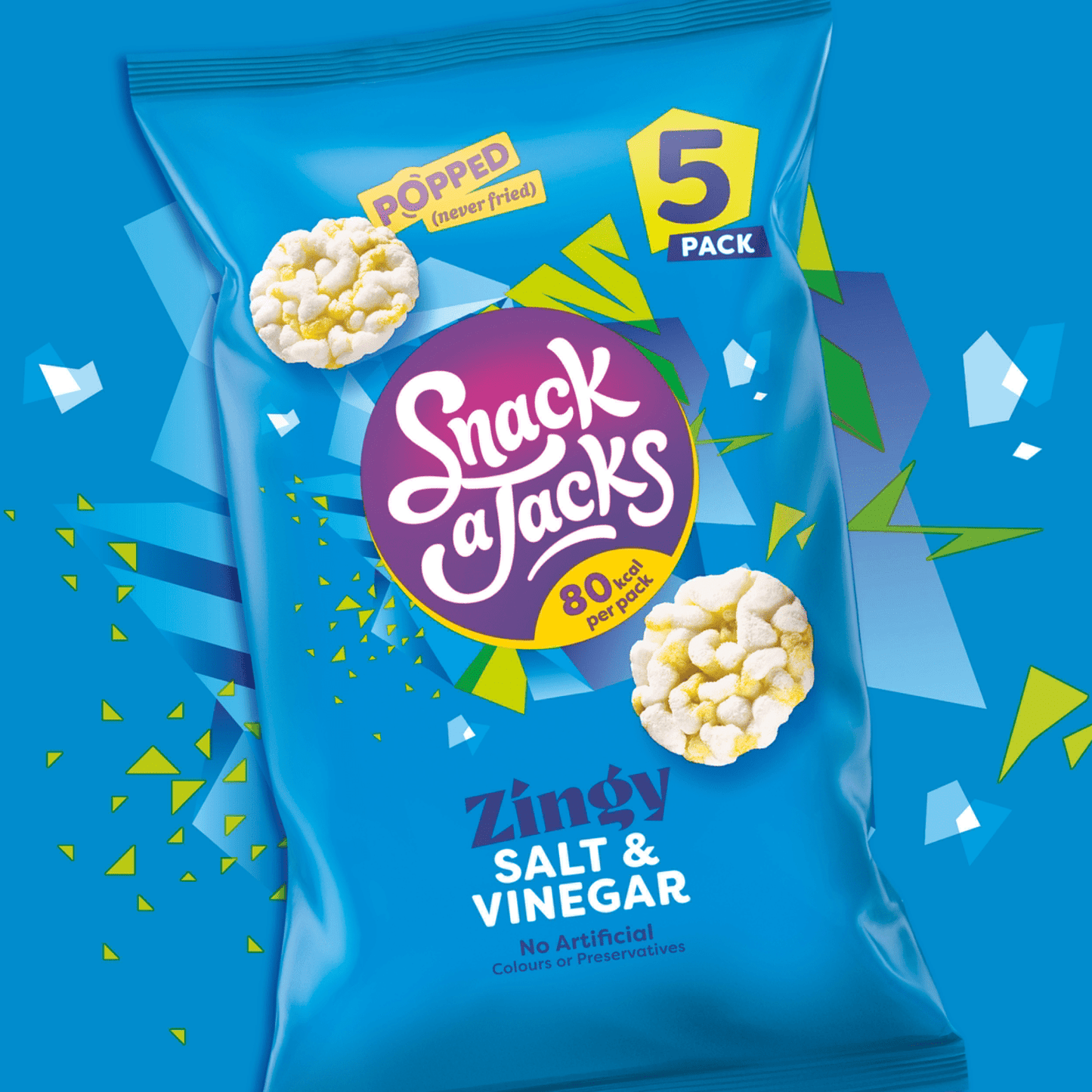 Snack a Jacks Salt & Vinegar Rice Cakes Crisps 23g - UK Food & Drink - 5000328111780