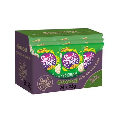 Snack a Jacks Sour Cream & Chive Rice Cakes Crisps 23g - UK Food & Drink - 5000328111865