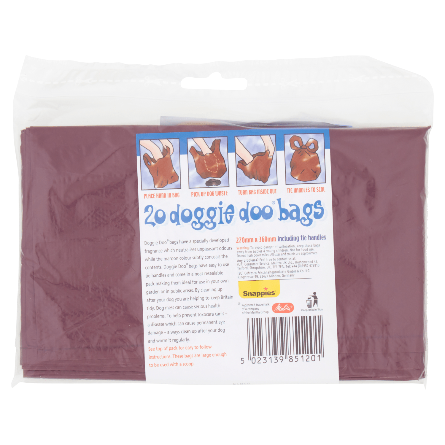 Snappies 20 Doggie Doo Bags - UK Food & Drink - 5023139851201