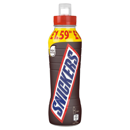 Snickers Chocolate Milk Shake Drink 350ml - UK Food & Drink - 5056357910429