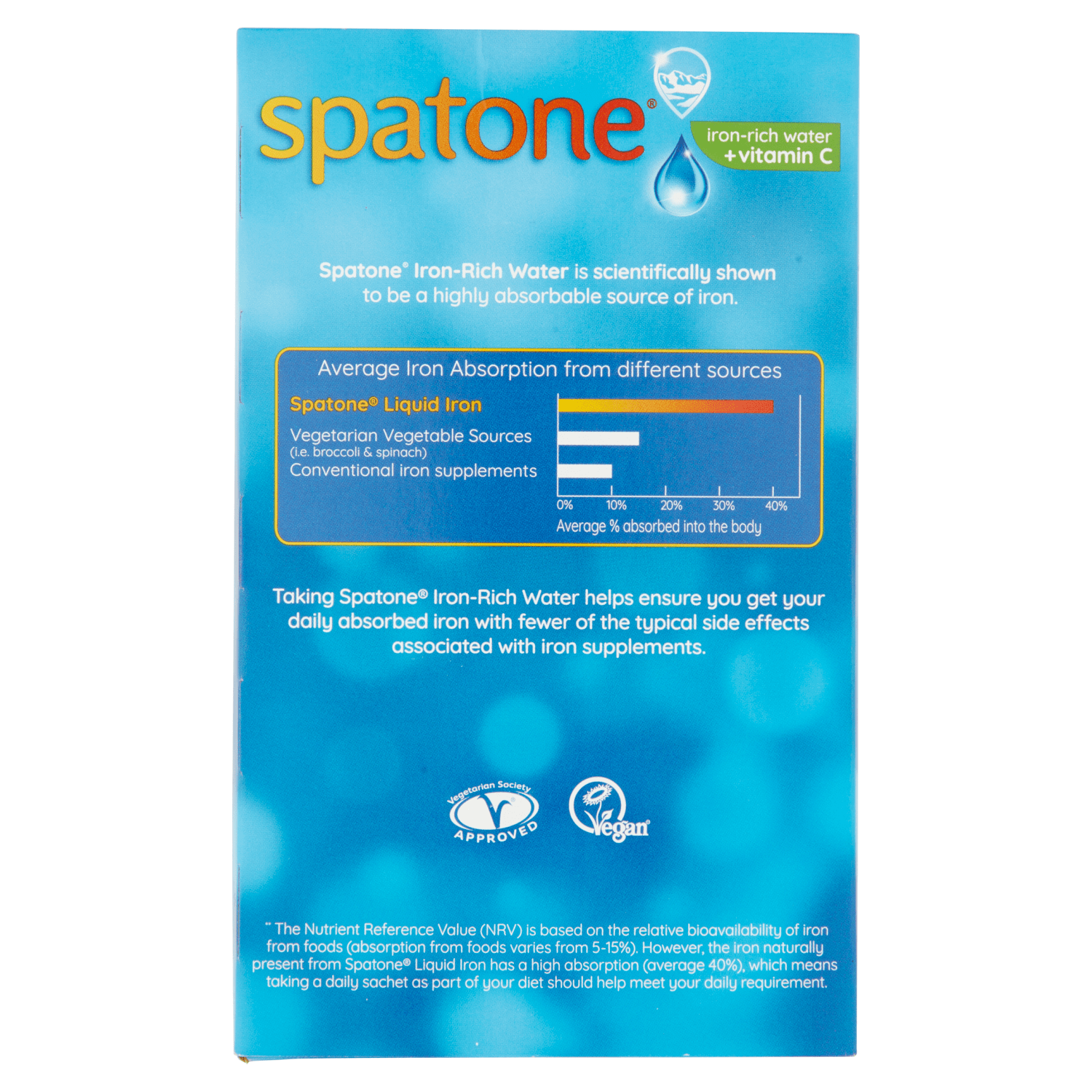 Spatone Iron - Rich Water with Apple Concentrate and Vitamin C 28 x 25ml Sachets (700ml) - UK Food & Drink - 5000488107623