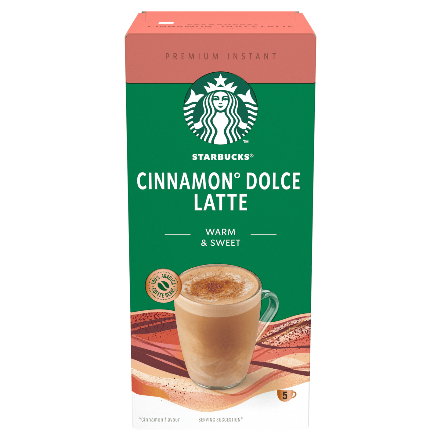 Starbucks Premium Instant Cinnamon Dolce Latte 5 x 23.5g (117.5g) - UK Food & Drink - 8445290231796
