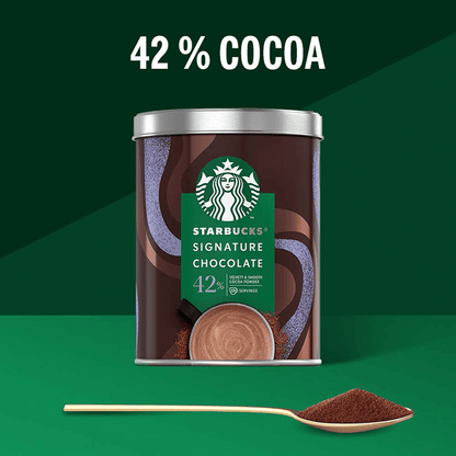 STARBUCKS SIGNATURE CHOCOLATE 42% Cocoa Hot Chocolate Powder 330g Tin - UK Food & Drink - 7613287598998