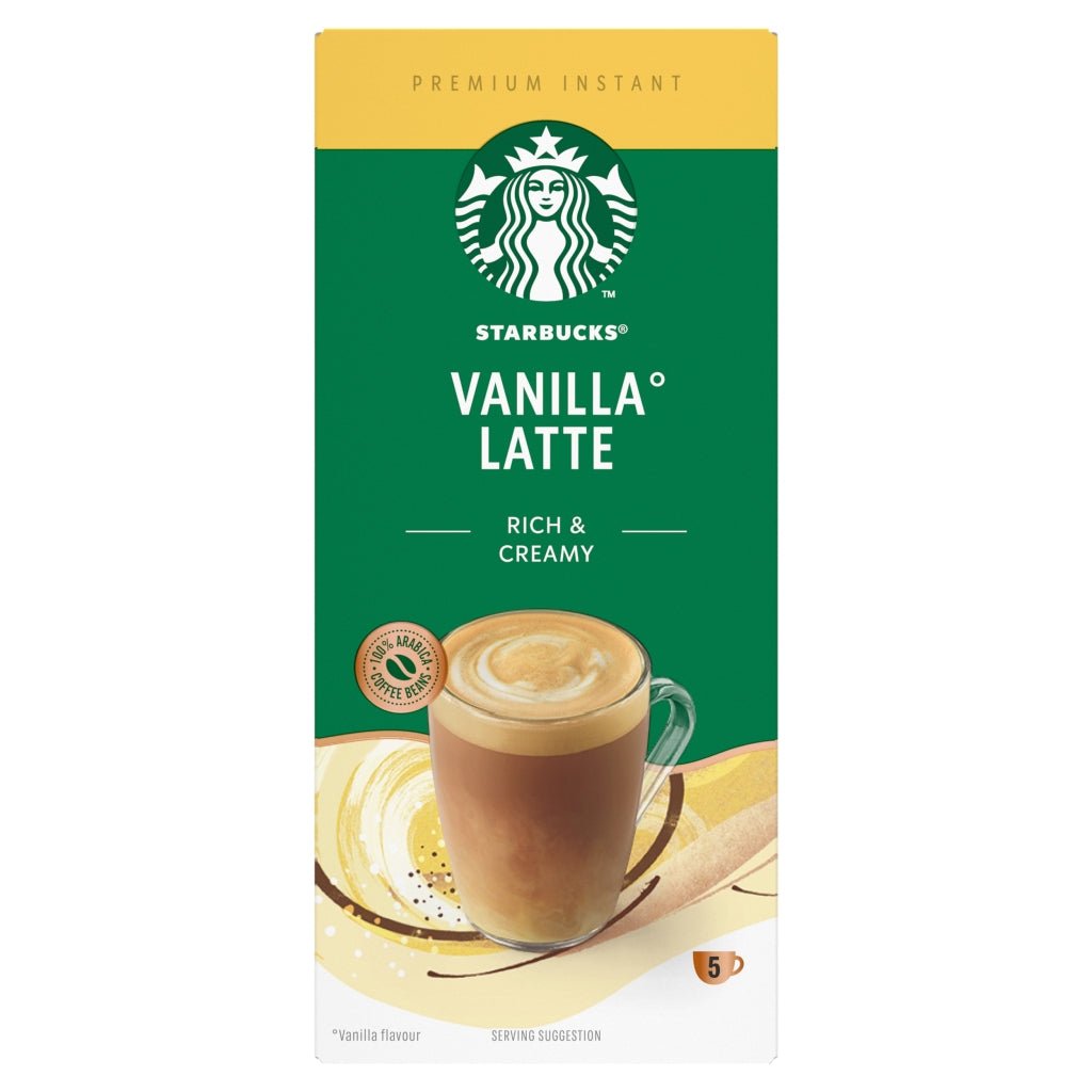 Starbucks Vanilla Latte Premium Instant 5 x 21.5g (107.5g) - UK Food & Drink - 8445291526495