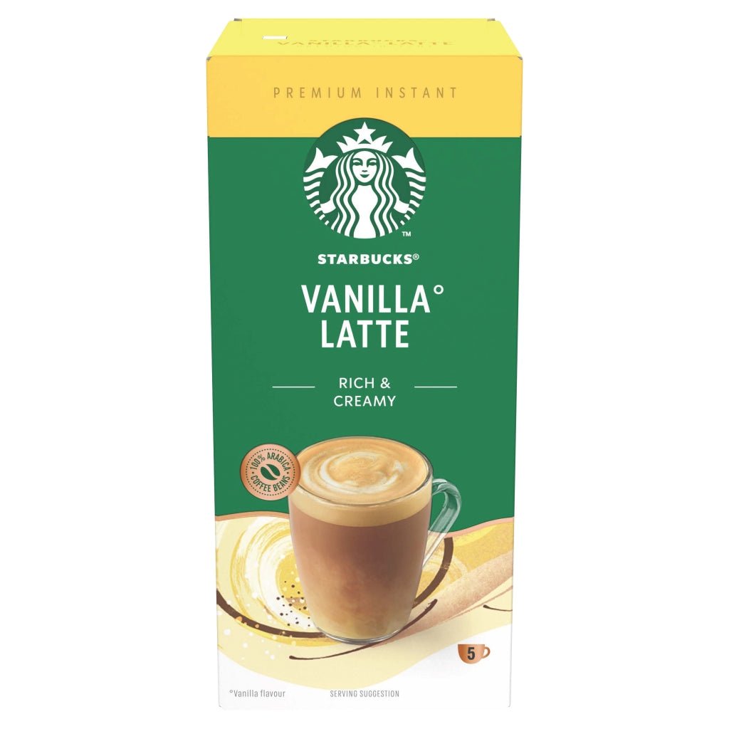 Starbucks Vanilla Latte Premium Instant 5 x 21.5g (107.5g) - UK Food & Drink - 8445291526495