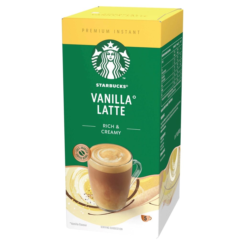 Starbucks Vanilla Latte Premium Instant 5 x 21.5g (107.5g) - UK Food & Drink - 8445291526495