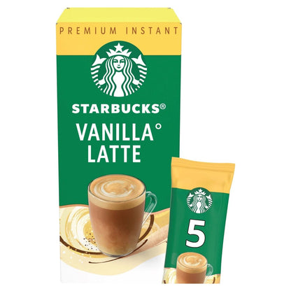 Starbucks Vanilla Latte Premium Instant 5 x 21.5g (107.5g) - UK Food & Drink - 8445291526495