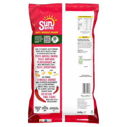 Sunbites Sun Ripened Sweet Chilli Multipack Snacks Crisps 6x25g - UK Food & Drink - 5000328154893