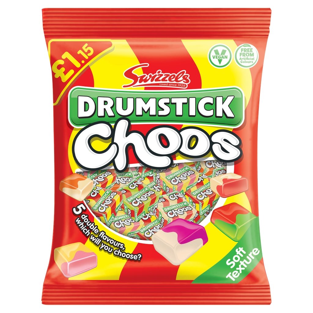 Swizzels Drumstick Choos Pm 1.15 115G - UK Food & Drink - 5010478841246