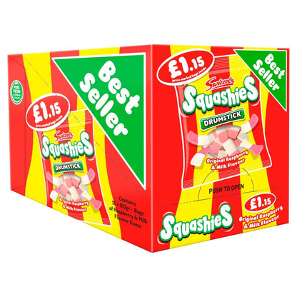 Swizzels Drumstick Squashies Original Raspberry & Milk Flavour 120g - UK Food & Drink - 5010478210882