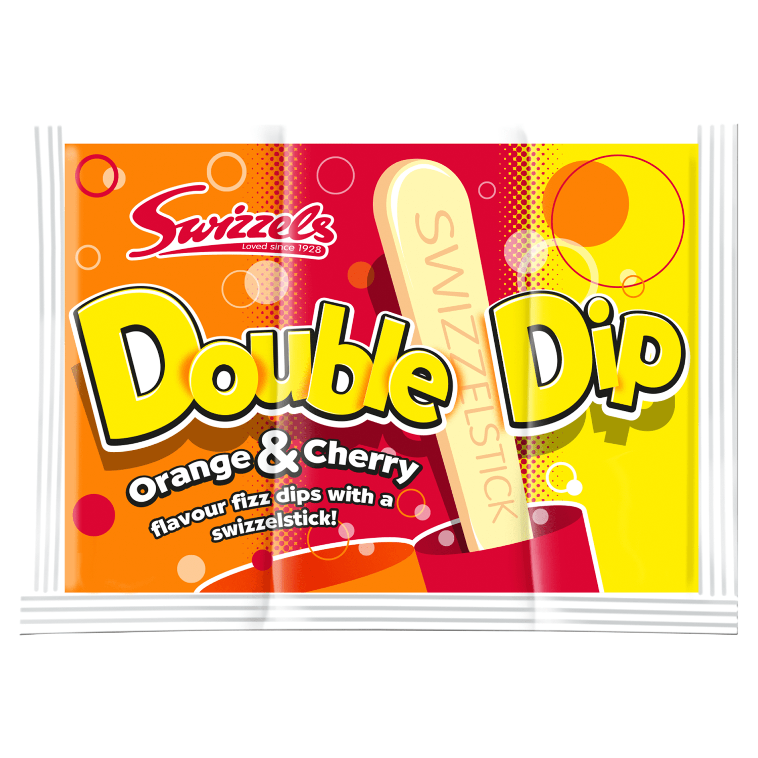 Swizzels Orange & Cherry Double Dip 19g - UK Food & Drink - 5010478533912