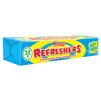 Swizzels Refreshers Lemon Flavour with Fizzy Sherbet Centre 43g - UK Food & Drink - 5010478440234