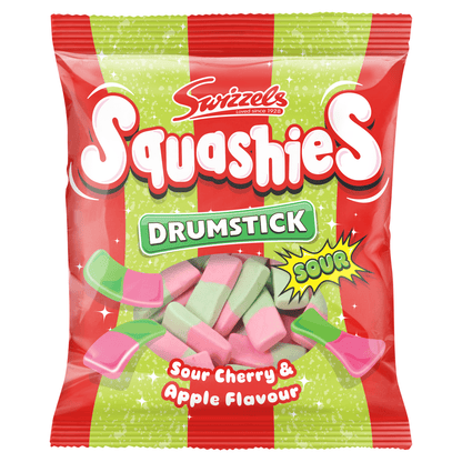 Swizzels Squashies Drumstick Sour Cherry & Apple Flavour 140g - UK Food & Drink - 5010478051140