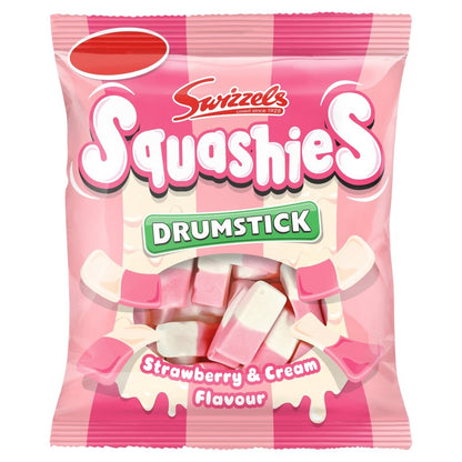 Swizzels Squashies Drumstick Strawberry & Cream Flavour 120g - UK Food & Drink - 5010478511729