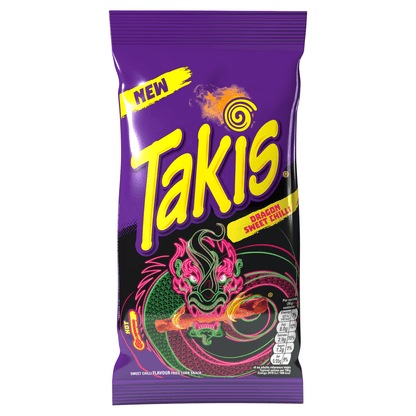 Takis Dragon Sweet Chilli Flavour Fried Corn Snack 100g - UK Food & Drink - 5018297011802