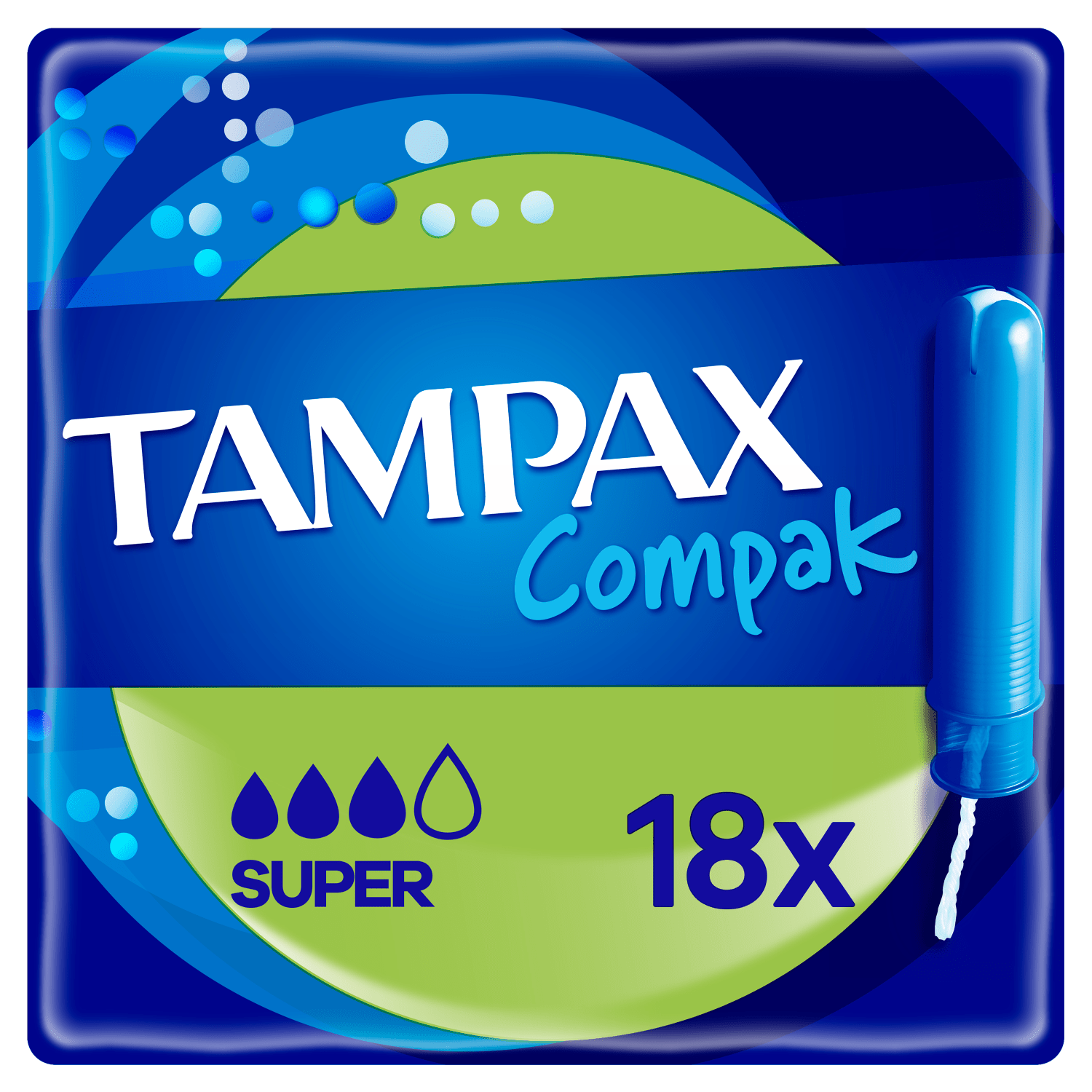 Tampax Compak Super Tampons With Applicator X18 - UK Food & Drink - 8001090705662