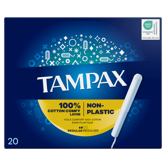 Tampax Regular Tampons With Cardboard Applicator 20 Count - UK Food & Drink - 4015400363033