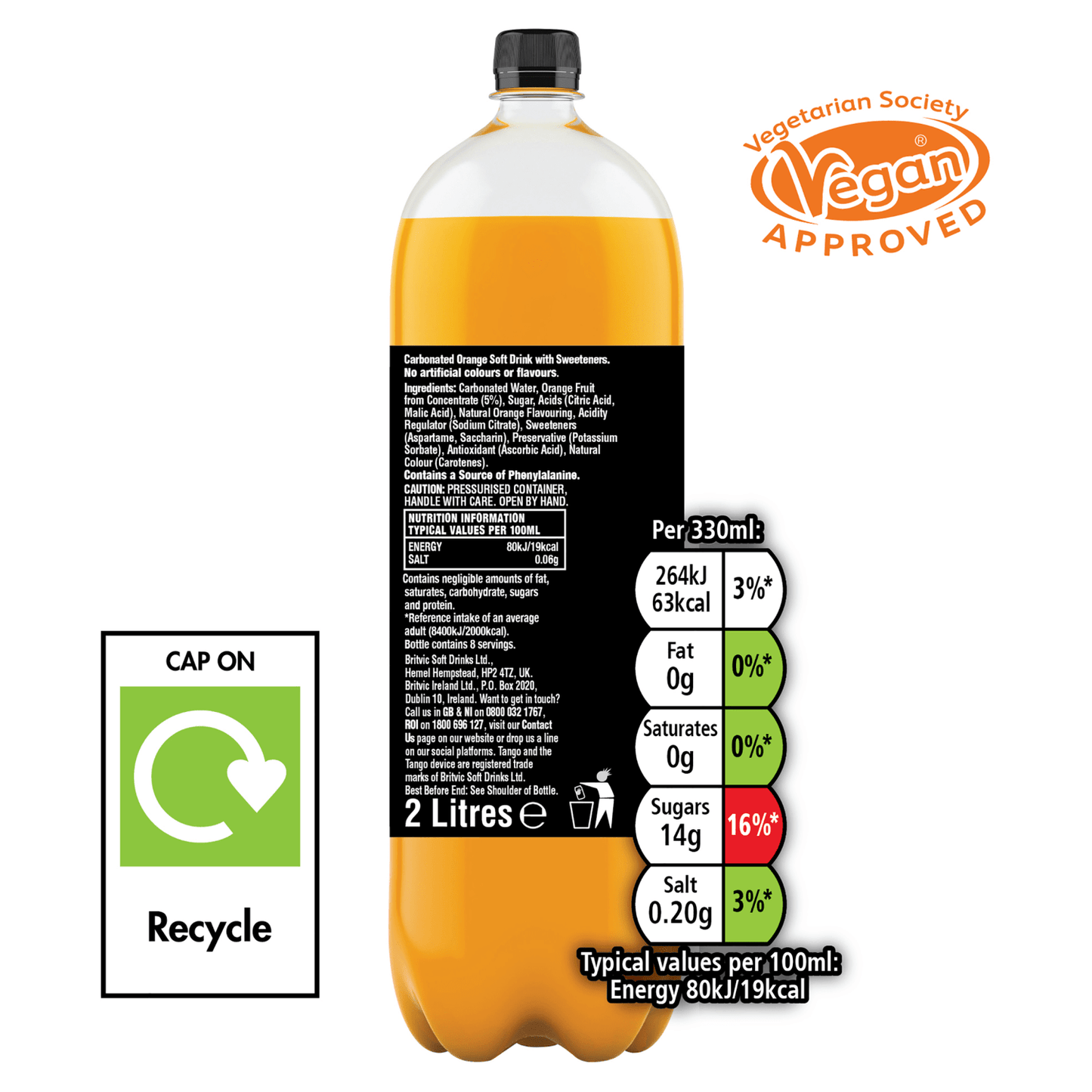 Tango Orange Original 2 Litres - UK Food & Drink - 5010102003804