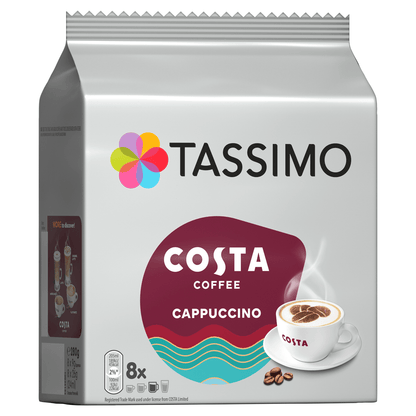 Tassimo 8 Costa Cappuccino 280g - UK Food & Drink - 8711000545324
