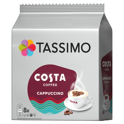 Tassimo 8 Costa Cappuccino 280g - UK Food & Drink - 8711000545324