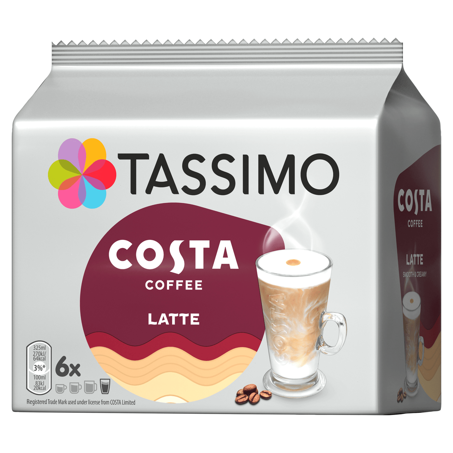 Tassimo Costa 6 Latte 167.4g - UK Food & Drink - 8711000545393