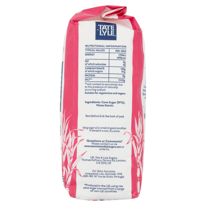 Tate & Lyle Cane Icing Sugar 1kg - UK Food & Drink - 5010115822355