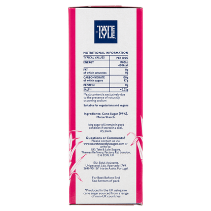 Tate & Lyle Cane Icing Sugar 500g - UK Food & Drink - 5010115822362
