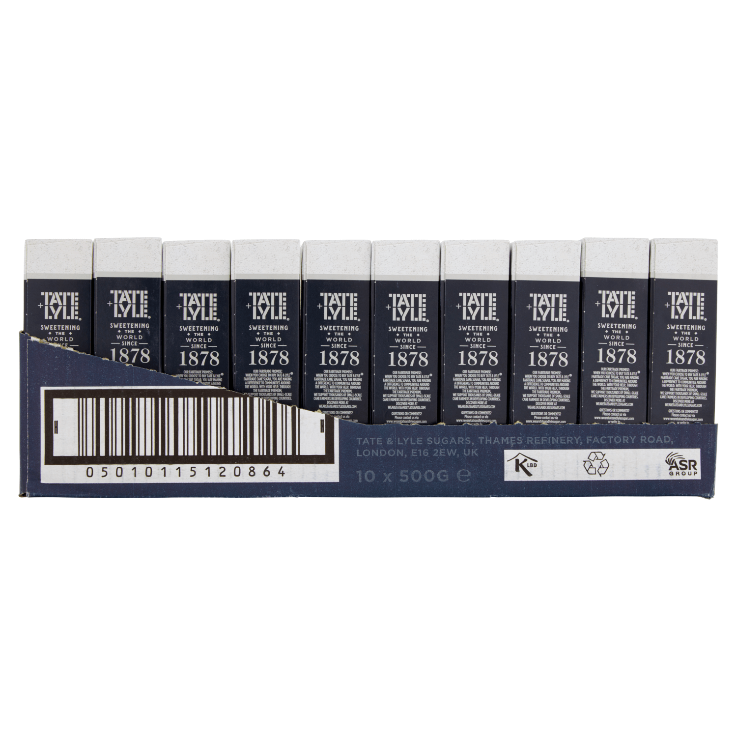 Tate & Lyle Fairtrade Cane Sugar White Cubes 500g - UK Food & Drink - 5010115820863