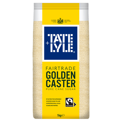 Tate & Lyle Fairtrade Golden Caster Pure Cane Sugar 1kg - UK Food & Drink - 5010115947720