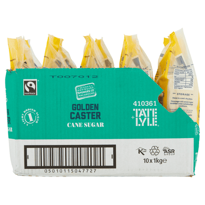 Tate & Lyle Fairtrade Golden Caster Pure Cane Sugar 1kg - UK Food & Drink - 5010115947720