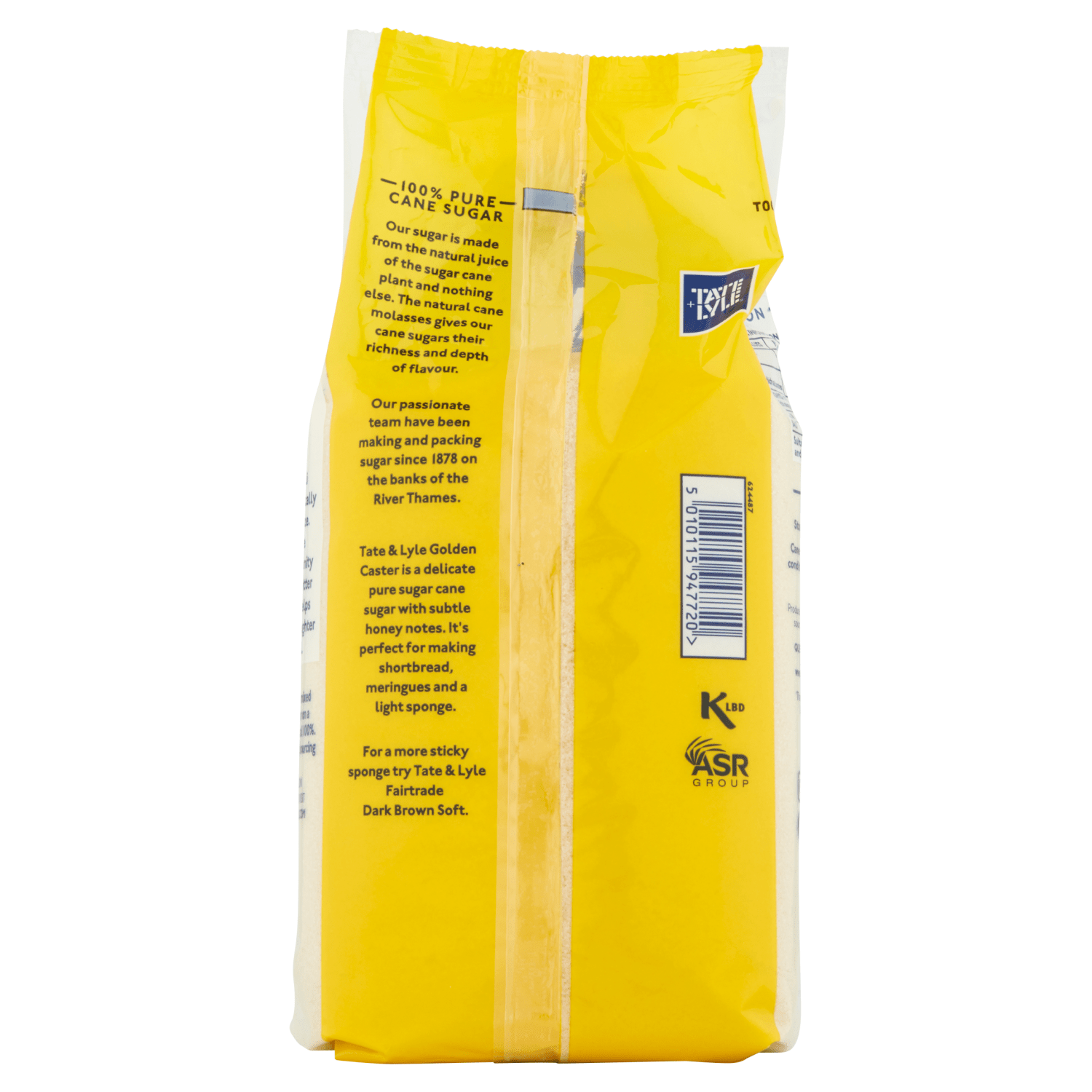 Tate & Lyle Fairtrade Golden Caster Pure Cane Sugar 1kg - UK Food & Drink - 5010115947720