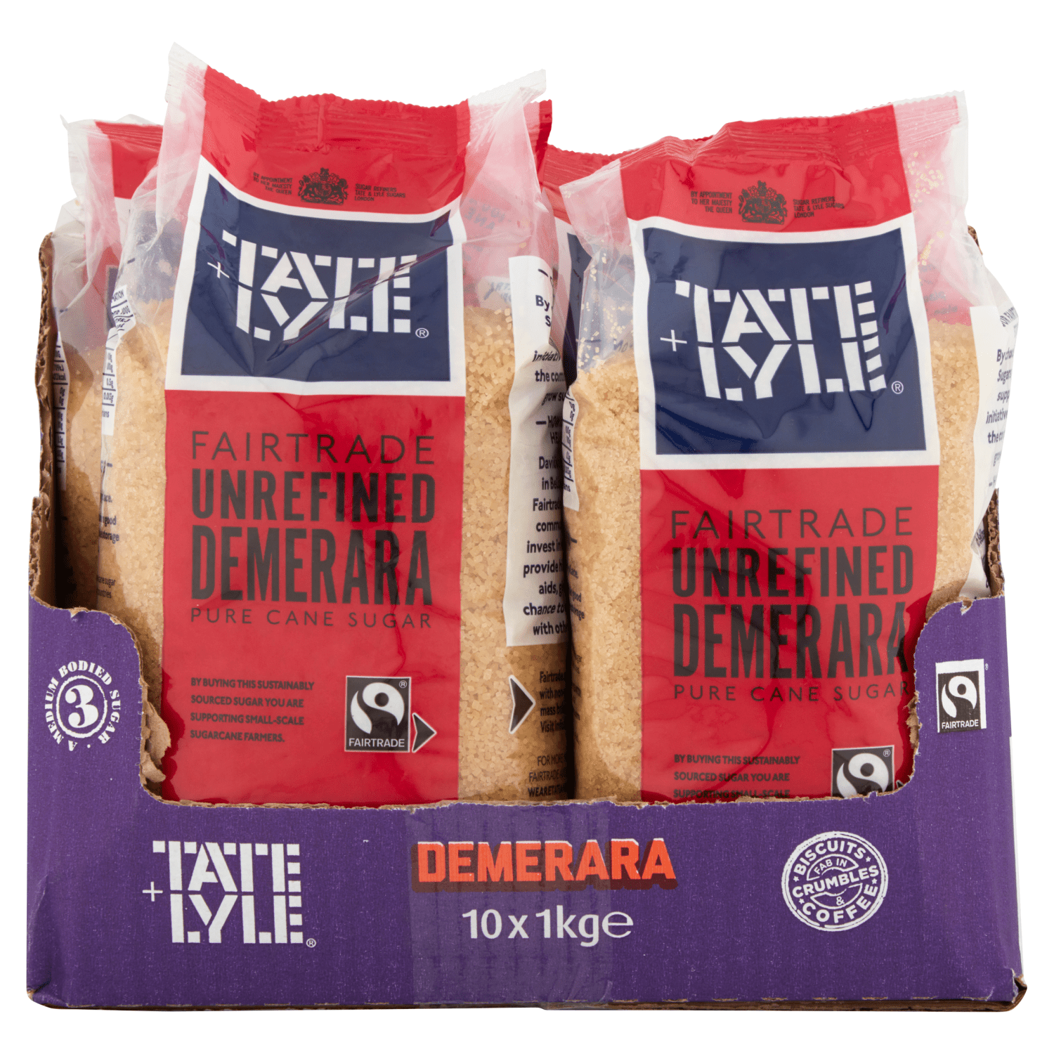 Tate & Lyle Fairtrade Unrefined Demerara Pure Cane Sugar 1kg - UK Food & Drink - 5010115934379