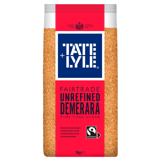 Tate & Lyle Fairtrade Unrefined Demerara Pure Cane Sugar 1kg - UK Food & Drink - 5010115934379