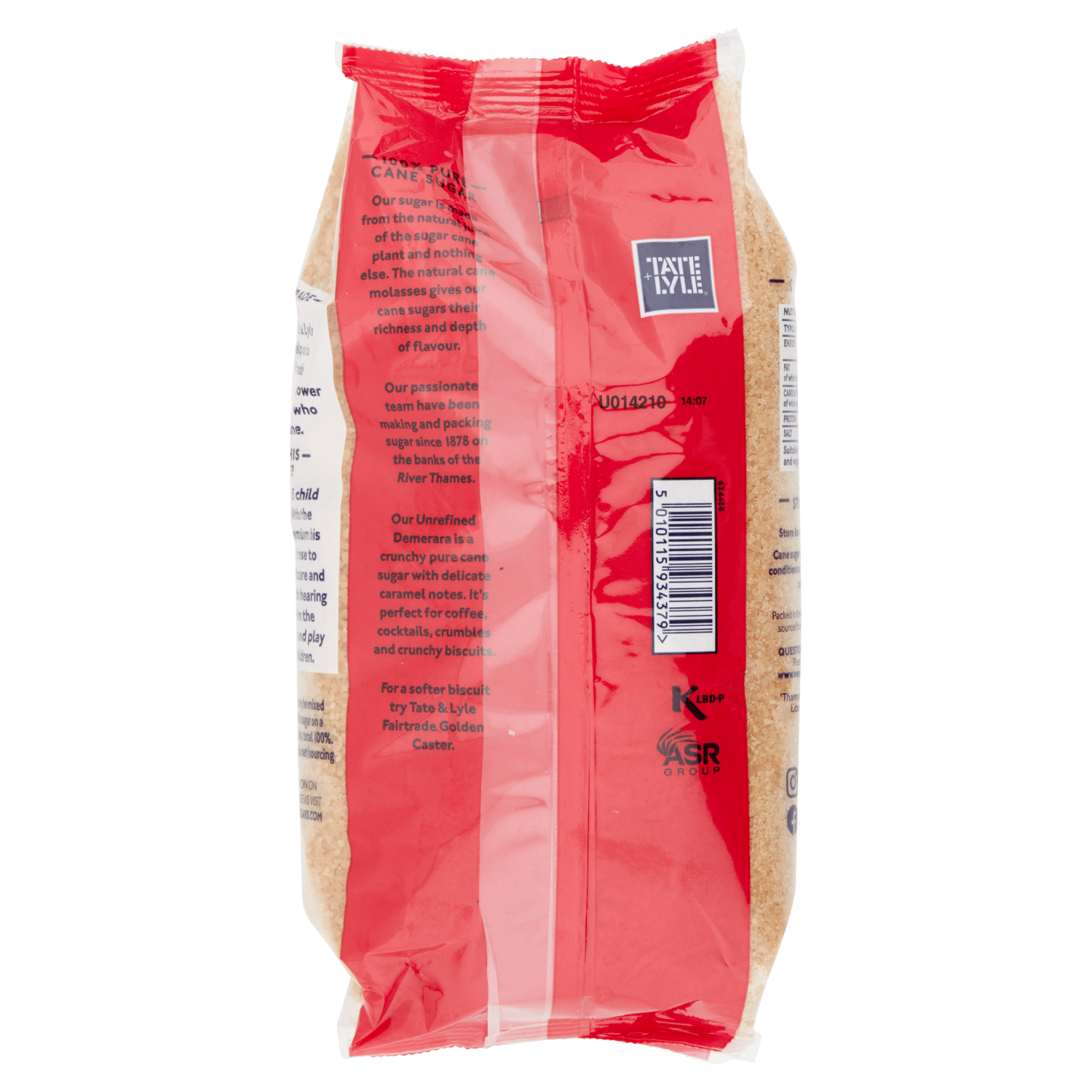 Tate & Lyle Fairtrade Unrefined Demerara Pure Cane Sugar 1kg - UK Food & Drink - 5010115934379