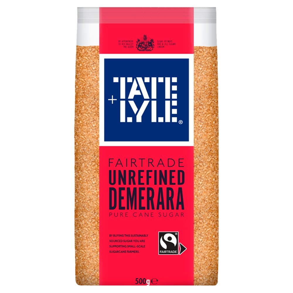 Tate & Lyle Fairtrade Unrefined Demerara Pure Cane Sugar 500g - UK Food & Drink - 5010115934386