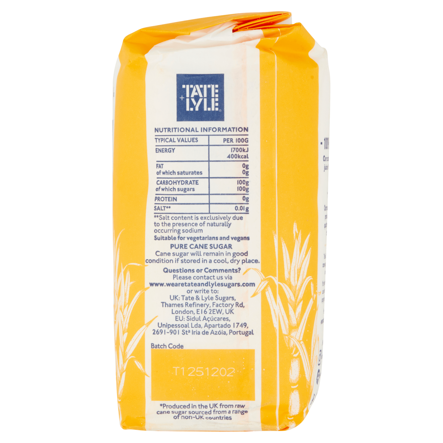 Tate & Lyle Pure Cane Caster Sugar 1kg - UK Food & Drink - 5010115822331