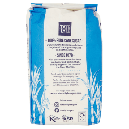 Tate & Lyle Pure Cane Granulated Sugar 1kg - UK Food & Drink - 5010115910014