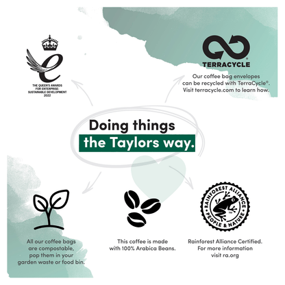 Taylors of Harrogate Decaff√© Coffee Bags 10 Enveloped Bags 75g - UK Food & Drink - 615357122482