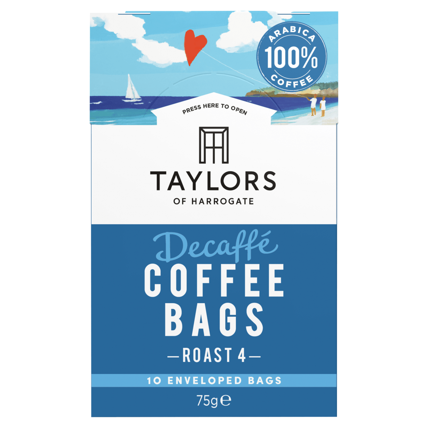 Taylors of Harrogate Decaff√© Coffee Bags 10 Enveloped Bags 75g - UK Food & Drink - 615357122482