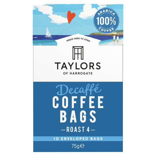 Taylors of Harrogate Decaff√© Coffee Bags 10 Enveloped Bags 75g - UK Food & Drink - 615357122482