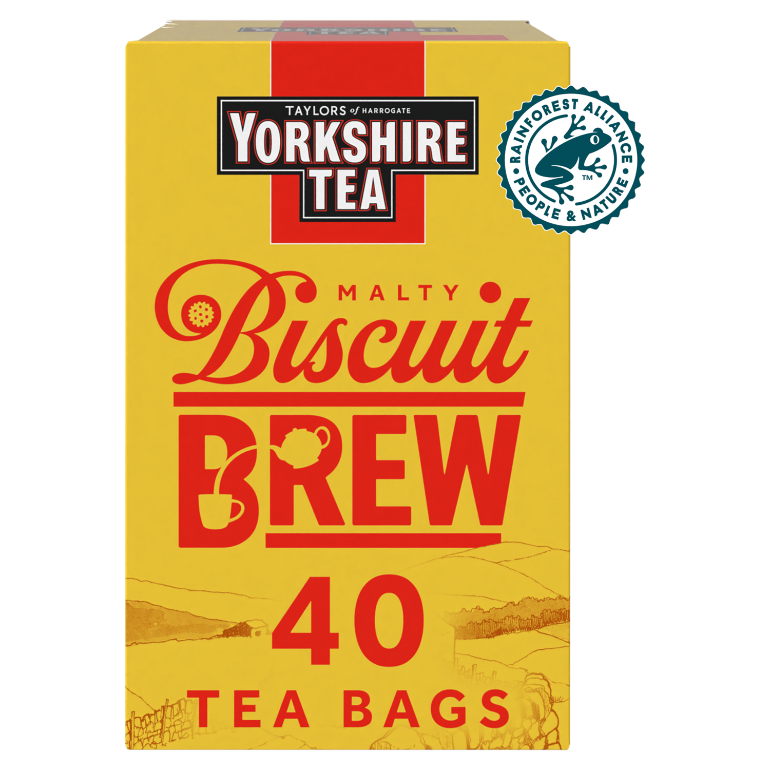 Taylors of Harrogate Yorkshire Tea Malty Biscuit Brew 40 Tea Bags 112g - UK Food & Drink - 615357123403