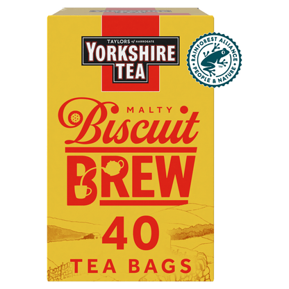 Taylors of Harrogate Yorkshire Tea Malty Biscuit Brew 40 Tea Bags 112g - UK Food & Drink - 615357123403